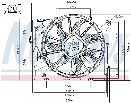 Lüfter, Motorkühlung NISSENS 85633 Bild Lüfter, Motorkühlung NISSENS 85633