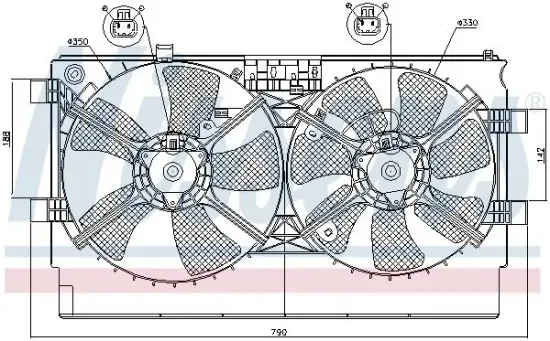 Lüfter, Motorkühlung 12 V NISSENS 85635 Bild Lüfter, Motorkühlung 12 V NISSENS 85635
