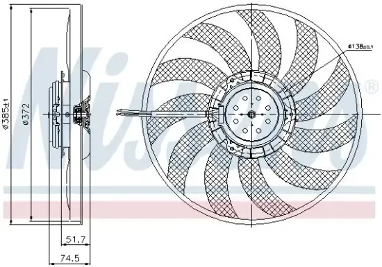 Lüfter, Motorkühlung 12 V NISSENS 85638 Bild Lüfter, Motorkühlung 12 V NISSENS 85638