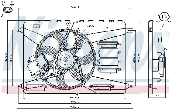 Lüfter, Motorkühlung 12 V NISSENS 85640 Bild Lüfter, Motorkühlung 12 V NISSENS 85640