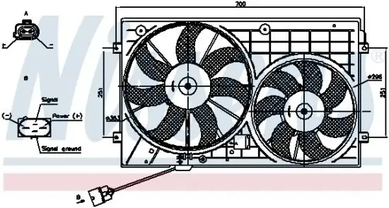 Lüfter, Motorkühlung 12 V NISSENS 85644 Bild Lüfter, Motorkühlung 12 V NISSENS 85644