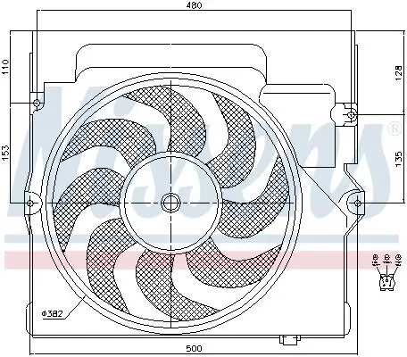 Lüfter, Motorkühlung 12 V NISSENS 85645 Bild Lüfter, Motorkühlung 12 V NISSENS 85645