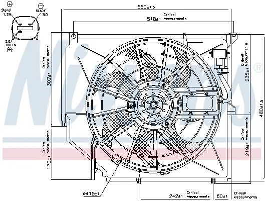 Lüfter, Motorkühlung NISSENS 85649 Bild Lüfter, Motorkühlung NISSENS 85649