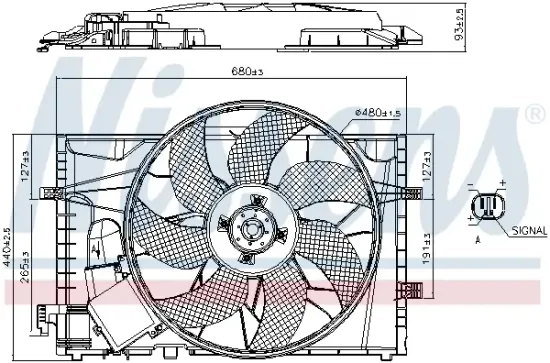 Lüfter, Motorkühlung NISSENS 85656 Bild Lüfter, Motorkühlung NISSENS 85656