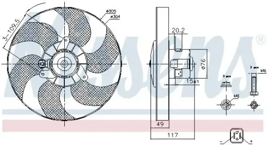 Lüfter, Motorkühlung 12 V NISSENS 85658 Bild Lüfter, Motorkühlung 12 V NISSENS 85658