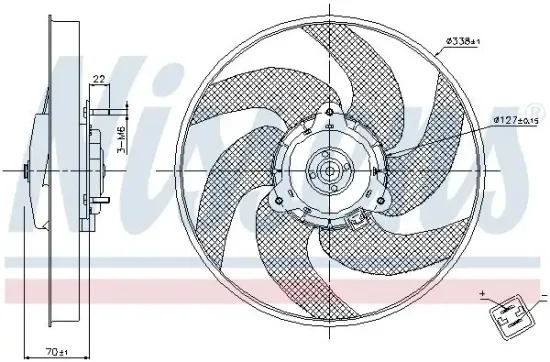 Lüfter, Motorkühlung 12 V NISSENS 85667 Bild Lüfter, Motorkühlung 12 V NISSENS 85667