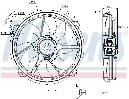 Lüfter, Motorkühlung 12 V NISSENS 85669 Bild Lüfter, Motorkühlung 12 V NISSENS 85669