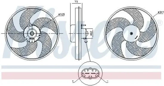 Lüfter, Motorkühlung 12 V NISSENS 85672 Bild Lüfter, Motorkühlung 12 V NISSENS 85672