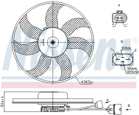 Lüfter, Motorkühlung 12 V NISSENS 85678 Bild Lüfter, Motorkühlung 12 V NISSENS 85678