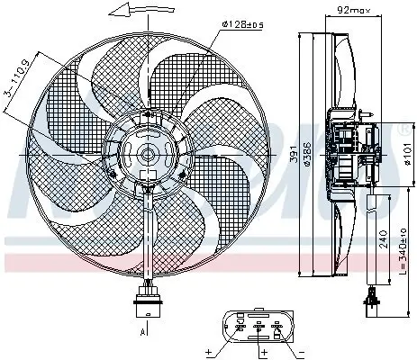 Lüfter, Motorkühlung 12 V NISSENS 85690 Bild Lüfter, Motorkühlung 12 V NISSENS 85690