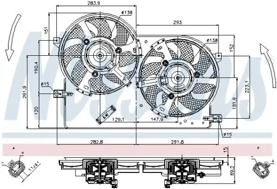 Lüfter, Motorkühlung 12 V NISSENS 85696 Bild Lüfter, Motorkühlung 12 V NISSENS 85696