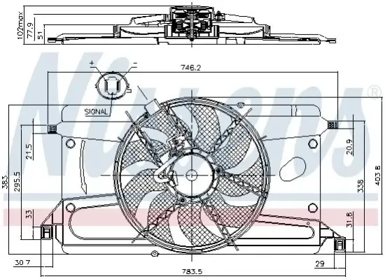 Lüfter, Motorkühlung 12 V NISSENS 85697 Bild Lüfter, Motorkühlung 12 V NISSENS 85697