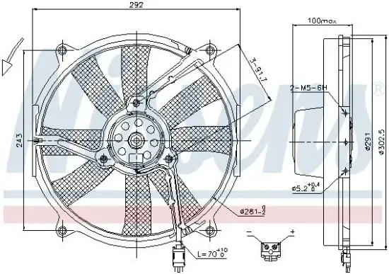 Lüfter, Motorkühlung 12 V NISSENS 85701 Bild Lüfter, Motorkühlung 12 V NISSENS 85701