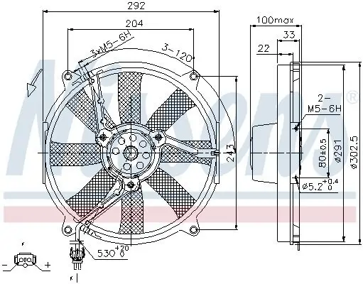 Lüfter, Motorkühlung 12 V NISSENS 85702 Bild Lüfter, Motorkühlung 12 V NISSENS 85702