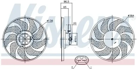 Lüfter, Motorkühlung 12 V NISSENS 85704 Bild Lüfter, Motorkühlung 12 V NISSENS 85704