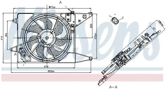 Lüfter, Motorkühlung 12 V NISSENS 85710 Bild Lüfter, Motorkühlung 12 V NISSENS 85710