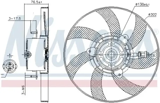 Lüfter, Motorkühlung 12 V NISSENS 85716 Bild Lüfter, Motorkühlung 12 V NISSENS 85716