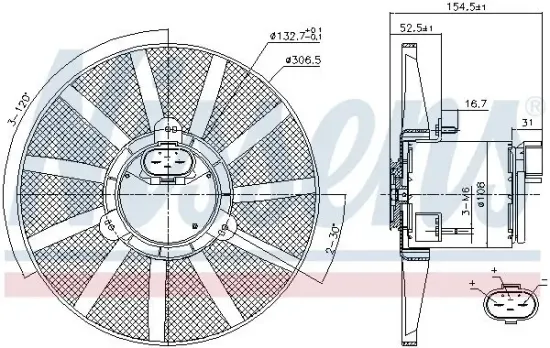 Lüfter, Motorkühlung 12 V NISSENS 85720 Bild Lüfter, Motorkühlung 12 V NISSENS 85720