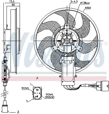 Lüfter, Motorkühlung 12 V NISSENS 85730