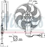 Lüfter, Motorkühlung 12 V NISSENS 85730