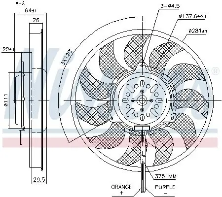 Lüfter, Motorkühlung 12 V NISSENS 85731 Bild Lüfter, Motorkühlung 12 V NISSENS 85731