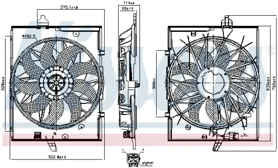 Lüfter, Motorkühlung 12 V NISSENS 85735 Bild Lüfter, Motorkühlung 12 V NISSENS 85735
