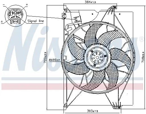 Lüfter, Motorkühlung 12 V NISSENS 85741 Bild Lüfter, Motorkühlung 12 V NISSENS 85741
