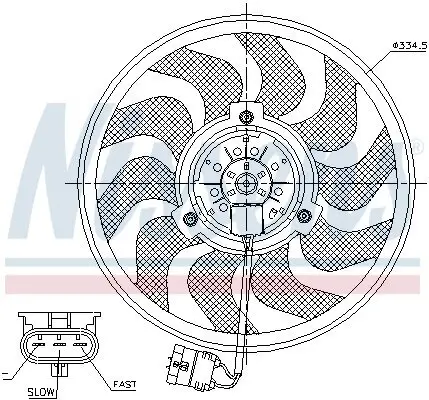 Lüfter, Motorkühlung 12 V NISSENS 85755 Bild Lüfter, Motorkühlung 12 V NISSENS 85755