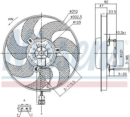 Lüfter, Motorkühlung 12 V NISSENS 85761 Bild Lüfter, Motorkühlung 12 V NISSENS 85761