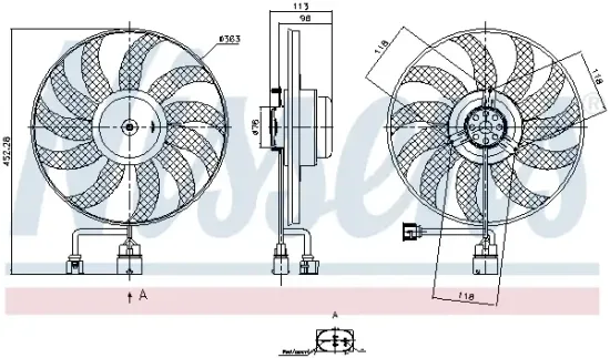 Lüfter, Motorkühlung 12 V NISSENS 85762 Bild Lüfter, Motorkühlung 12 V NISSENS 85762