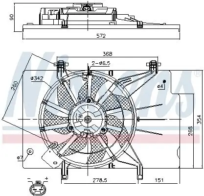 Lüfter, Motorkühlung 12 V NISSENS 85768 Bild Lüfter, Motorkühlung 12 V NISSENS 85768