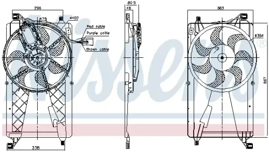 Lüfter, Motorkühlung 12 V NISSENS 85771 Bild Lüfter, Motorkühlung 12 V NISSENS 85771