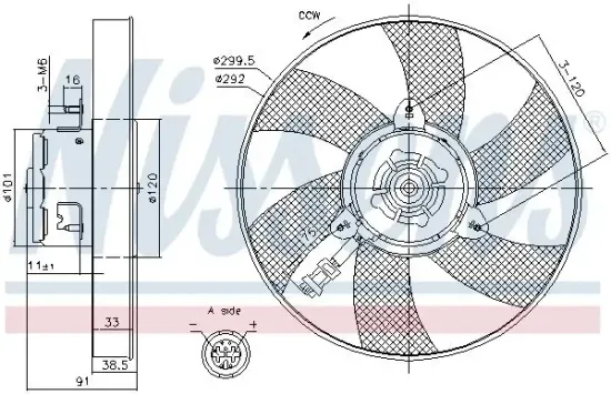 Lüfter, Motorkühlung 12 V NISSENS 85799 Bild Lüfter, Motorkühlung 12 V NISSENS 85799