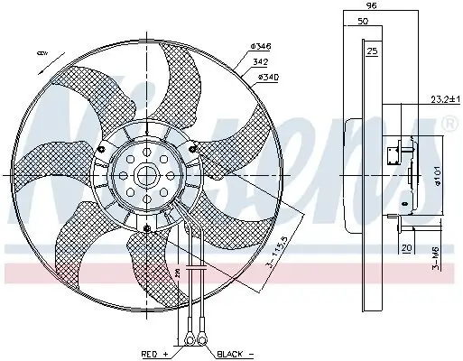 Lüfter, Motorkühlung 12 V NISSENS 85802 Bild Lüfter, Motorkühlung 12 V NISSENS 85802