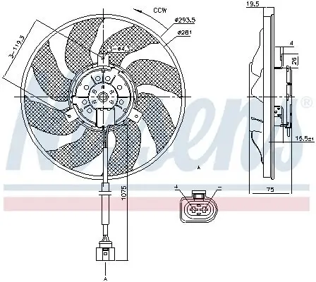 Lüfter, Motorkühlung 12 V NISSENS 85806 Bild Lüfter, Motorkühlung 12 V NISSENS 85806