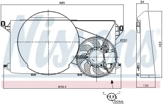 Lüfter, Motorkühlung 12 V NISSENS 85825 Bild Lüfter, Motorkühlung 12 V NISSENS 85825