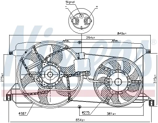 Lüfter, Motorkühlung NISSENS 85826 Bild Lüfter, Motorkühlung NISSENS 85826