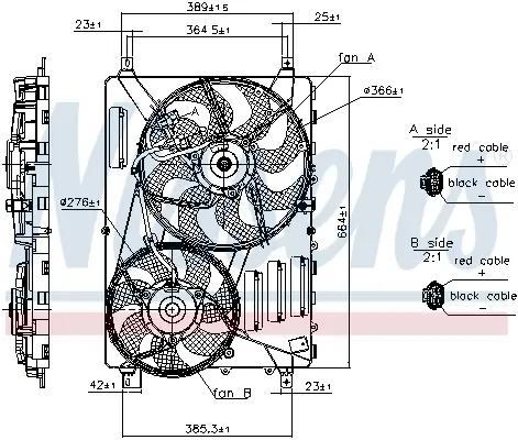 Lüfter, Motorkühlung 12 V NISSENS 85830 Bild Lüfter, Motorkühlung 12 V NISSENS 85830