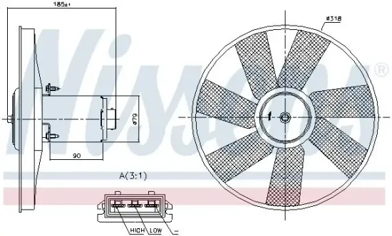 Lüfter, Motorkühlung 12 V NISSENS 85838 Bild Lüfter, Motorkühlung 12 V NISSENS 85838