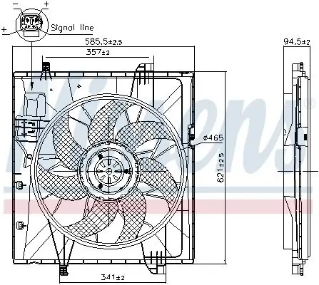 Lüfter, Motorkühlung NISSENS 85857 Bild Lüfter, Motorkühlung NISSENS 85857