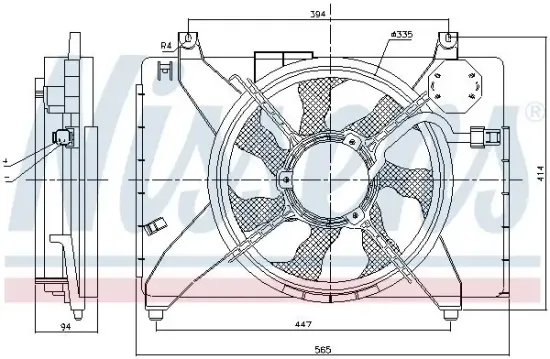 Lüfter, Motorkühlung 12 V NISSENS 85884 Bild Lüfter, Motorkühlung 12 V NISSENS 85884