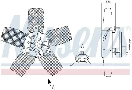 Lüfter, Motorkühlung 12 V NISSENS 85885 Bild Lüfter, Motorkühlung 12 V NISSENS 85885