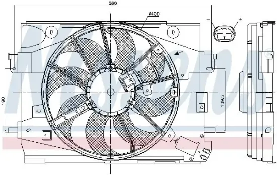 Lüfter, Motorkühlung 12 V NISSENS 85892 Bild Lüfter, Motorkühlung 12 V NISSENS 85892