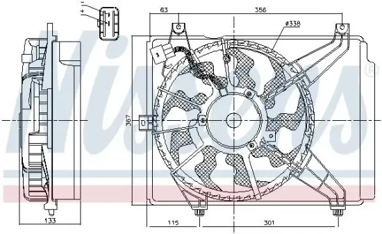 Lüfter, Motorkühlung 12 V NISSENS 85894 Bild Lüfter, Motorkühlung 12 V NISSENS 85894