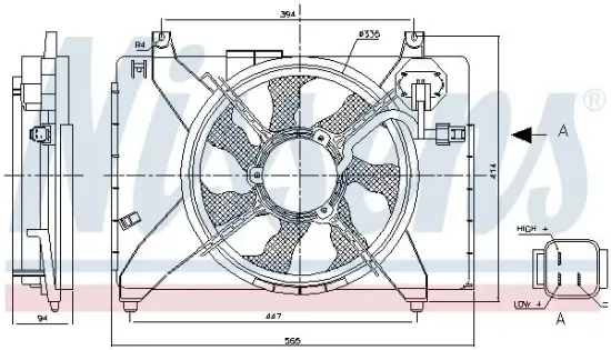 Lüfter, Motorkühlung 12 V NISSENS 85895 Bild Lüfter, Motorkühlung 12 V NISSENS 85895