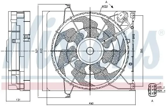 Lüfter, Motorkühlung 12 V NISSENS 85896 Bild Lüfter, Motorkühlung 12 V NISSENS 85896