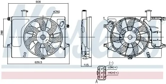 Lüfter, Motorkühlung 12 V NISSENS 85897 Bild Lüfter, Motorkühlung 12 V NISSENS 85897