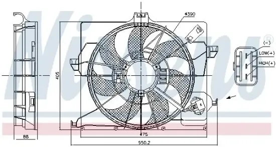 Lüfter, Motorkühlung 12 V NISSENS 85898 Bild Lüfter, Motorkühlung 12 V NISSENS 85898