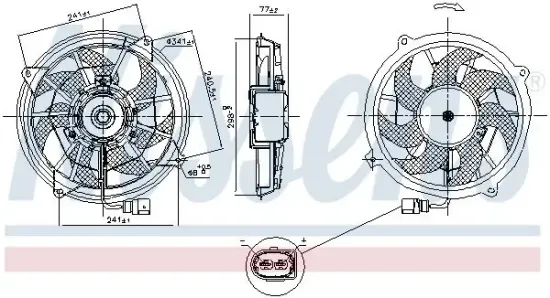 Lüfter, Motorkühlung 12 V NISSENS 85909 Bild Lüfter, Motorkühlung 12 V NISSENS 85909