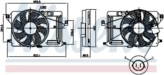 Lüfter, Motorkühlung 12 V NISSENS 85917 Bild Lüfter, Motorkühlung 12 V NISSENS 85917